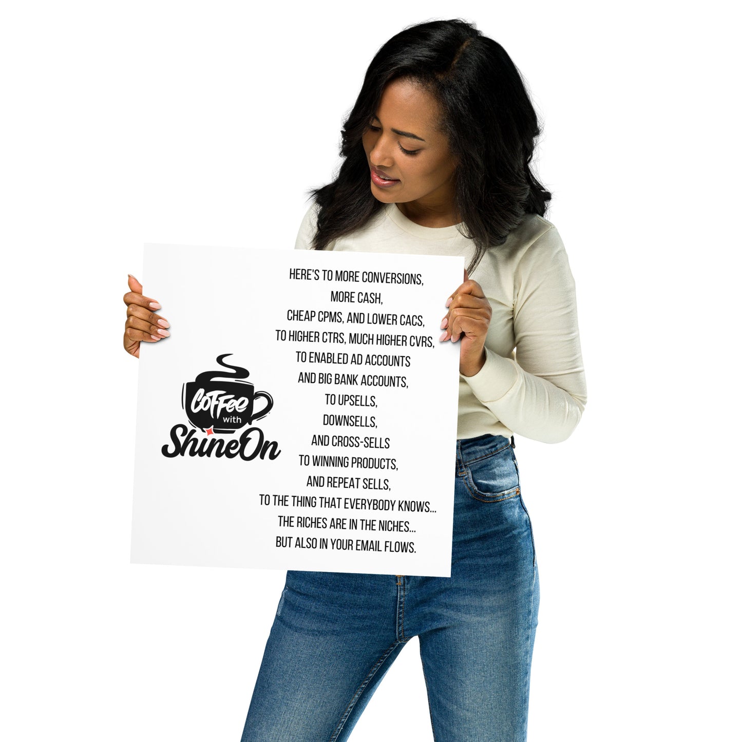 Digital Marketer's Toast, Coffee with ShineOn Poster