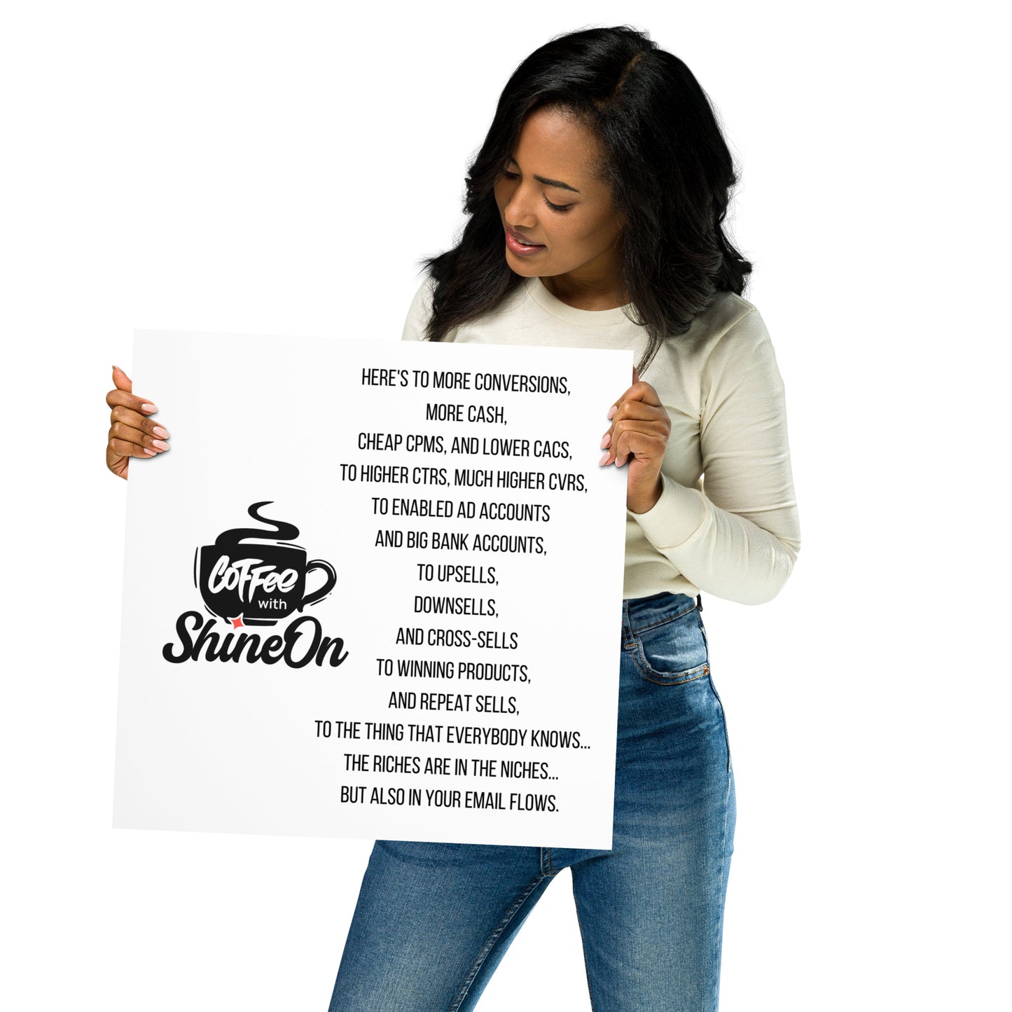 Digital Marketer's Toast, Coffee with ShineOn Poster