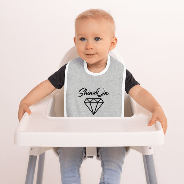 ShineOn Embroidered Baby Bib